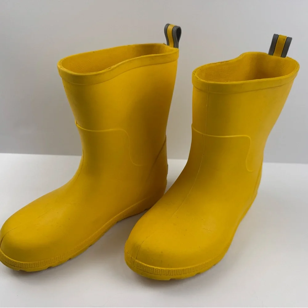 totes Bright Yellow Charley Tall Kids Rain Boots size 11-12